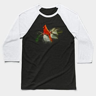 Wild Red Cardinal Bird Baseball T-Shirt